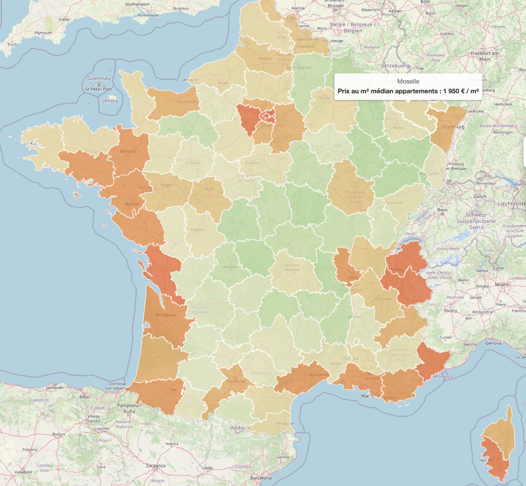 Prix de l’immobilier par les notaires